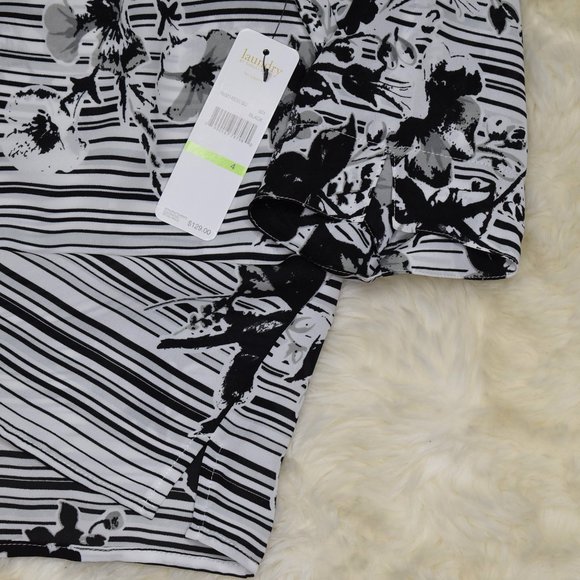 Laundry Boat Neck Half Sleeve Floral Top Size 4 S - Picture 5 of 8